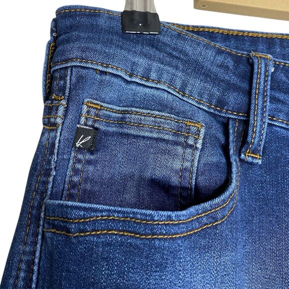 KanCan Jeans Womens 31 Bootcut High Rise Blue Stretch Denim Dark Wash Western - Picture 7 of 11